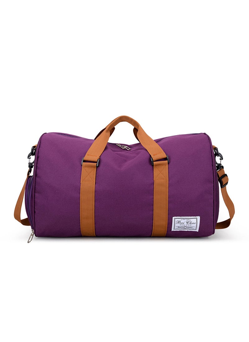 Fitness Yoga Swim Gym Bag with Wet-Dry Separation Purple