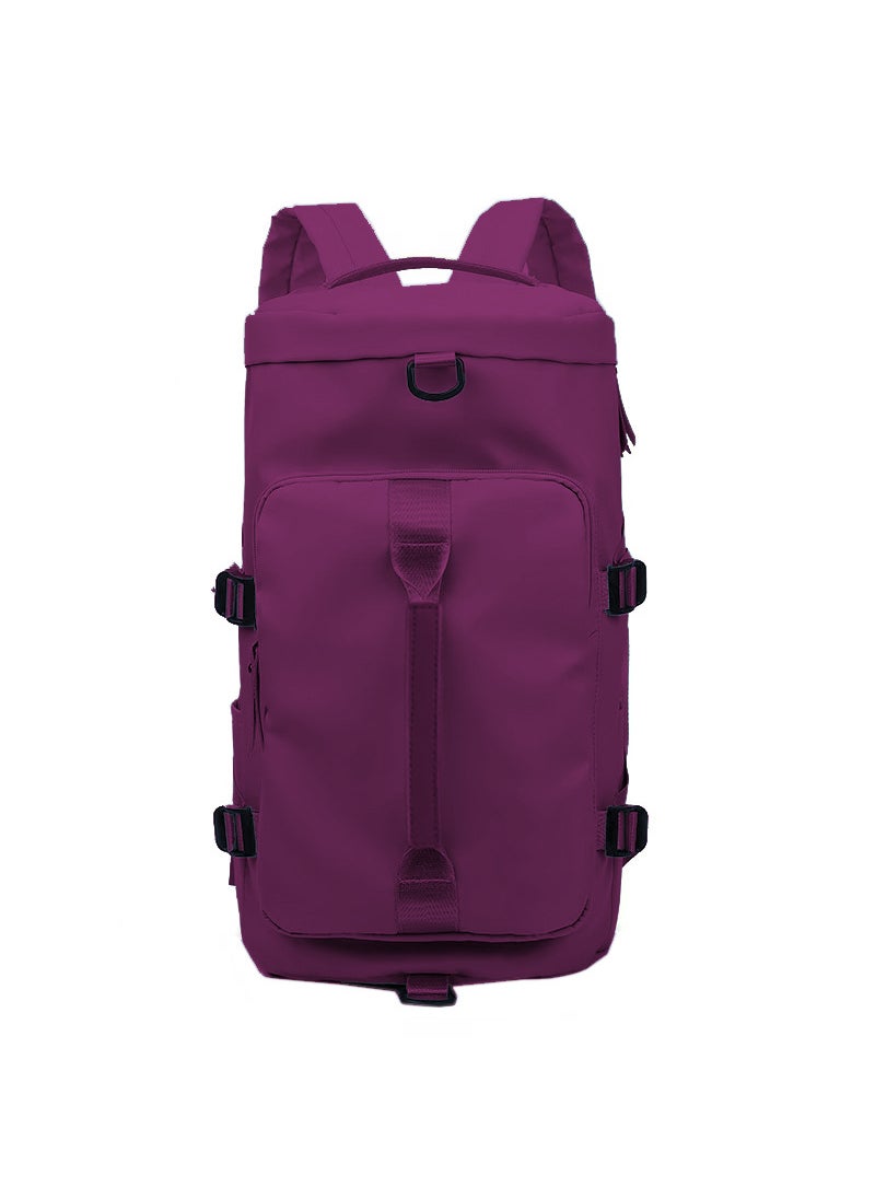 Korean Style Wet-Dry Duffle Yoga Gym Bag deep purple