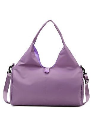 New large-capacity fitness bag with separate shoe compartment, dry-wet two-in-one travel organizer and multifunctional yoga bag Light purple