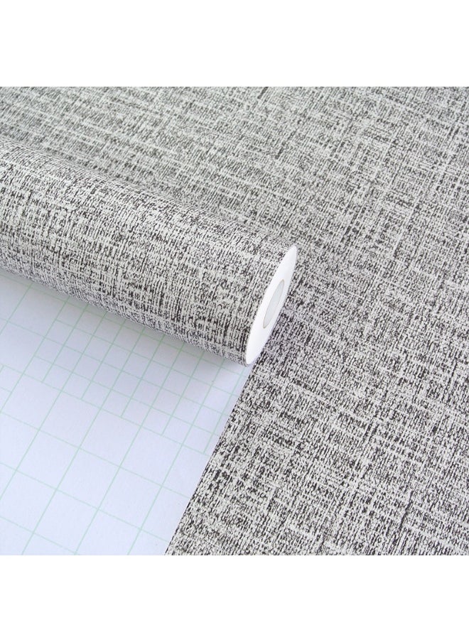 40cm x 10m Dark Gray Textured Thick PVC Self-Adhesive Wallpaper