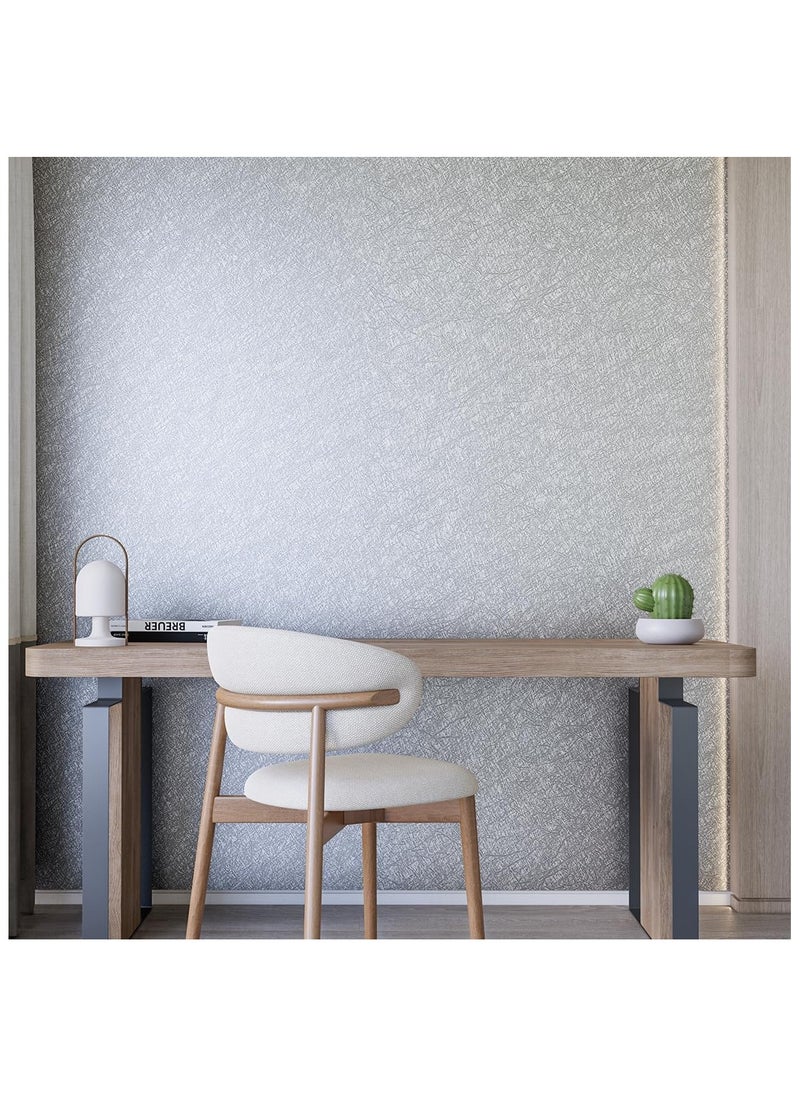 40cm x 5m Dark Gray Textured Thick PVC Self-Adhesive Wallpaper