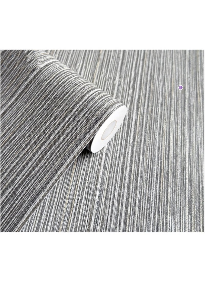 40cm x 5m Dark Gray Textured Thick PVC Self-Adhesive Wallpaper