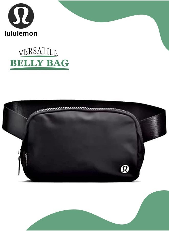 Everywhere Belt Bag, Compact, and Convenient Belly Bag with Zippered Pockets, Easy-Access Exterior Pocket, and Interior Essentials Pocket for On-the-Go Storage, Black