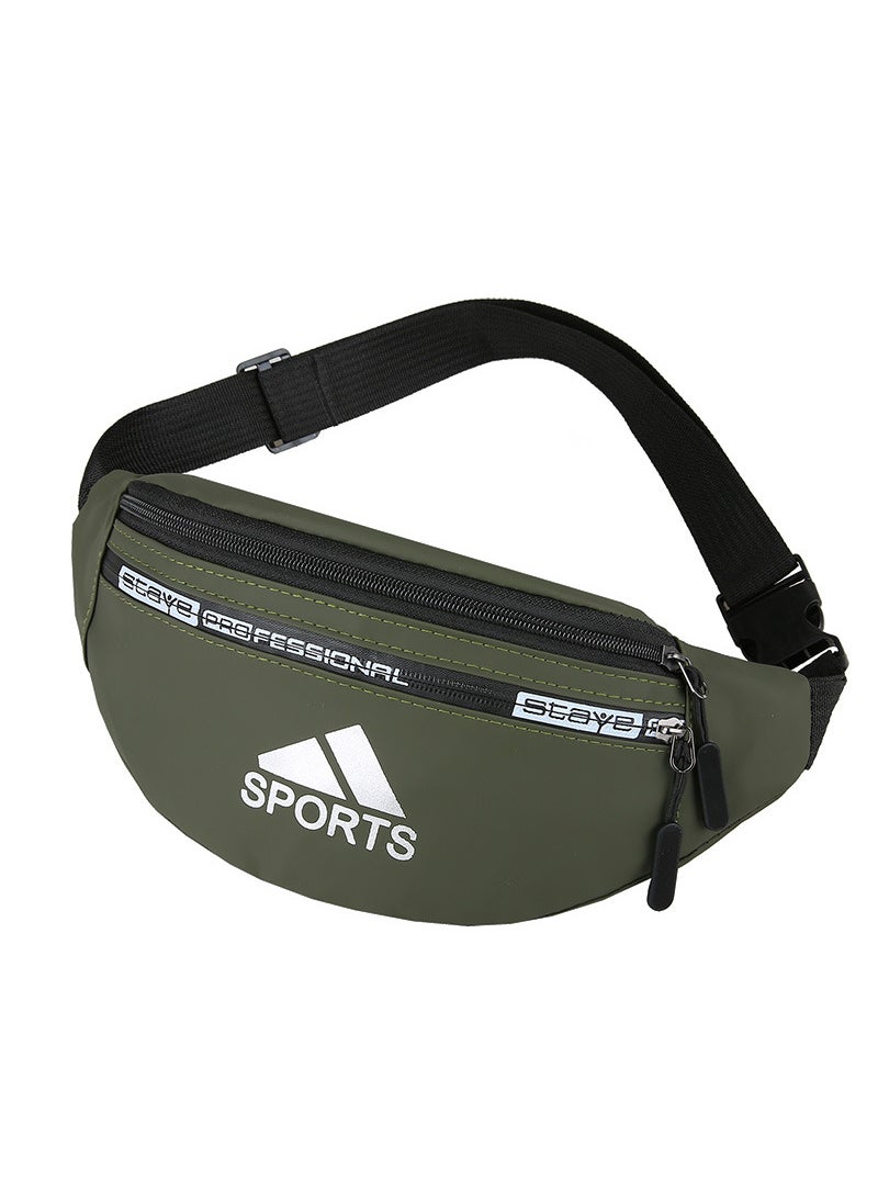 1 x 5 pcs 2022 Fashion Fitness Yoga Waist Pack Army Green