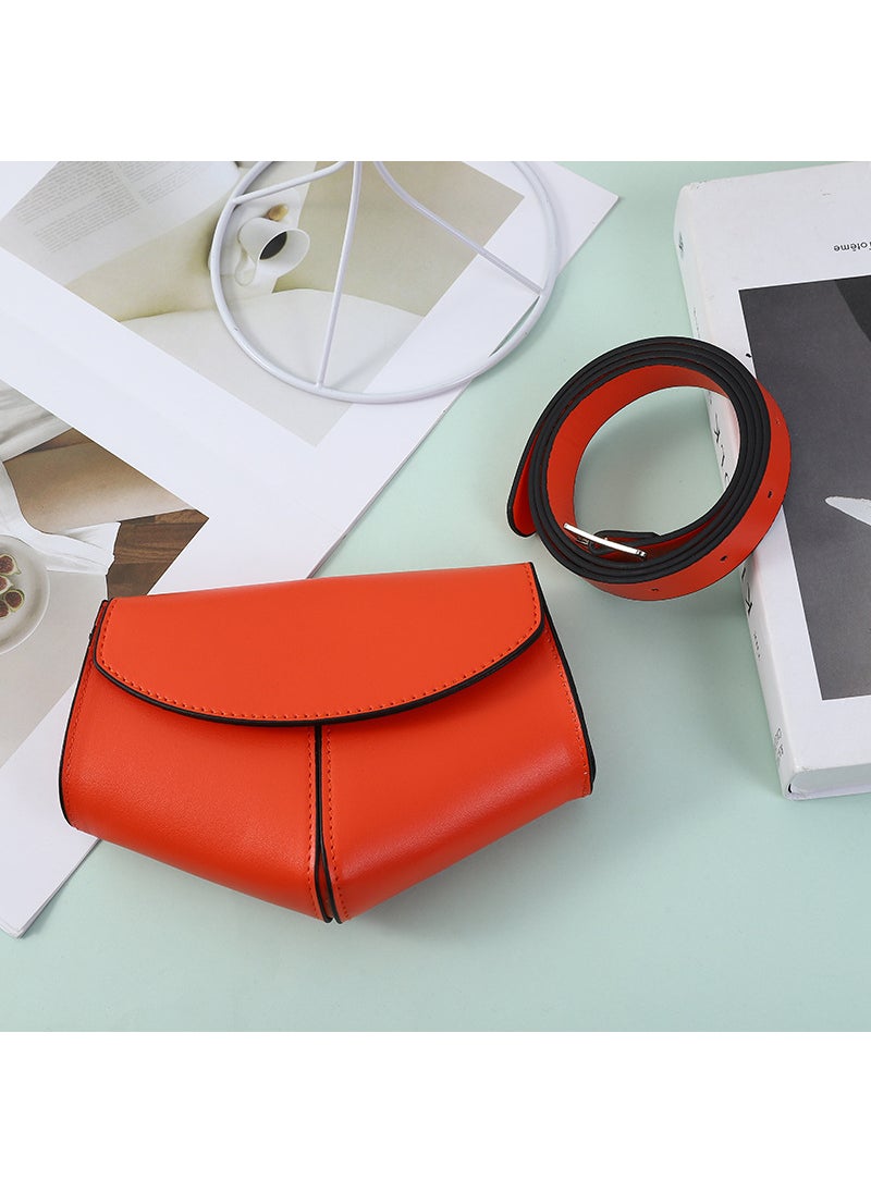 2022 Chic Heart-Shaped Belt Bag for Women Orange