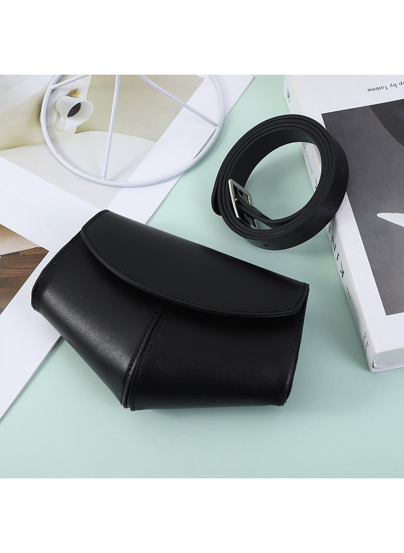 2022 Chic Heart-Shaped Belt Bag for Women Black