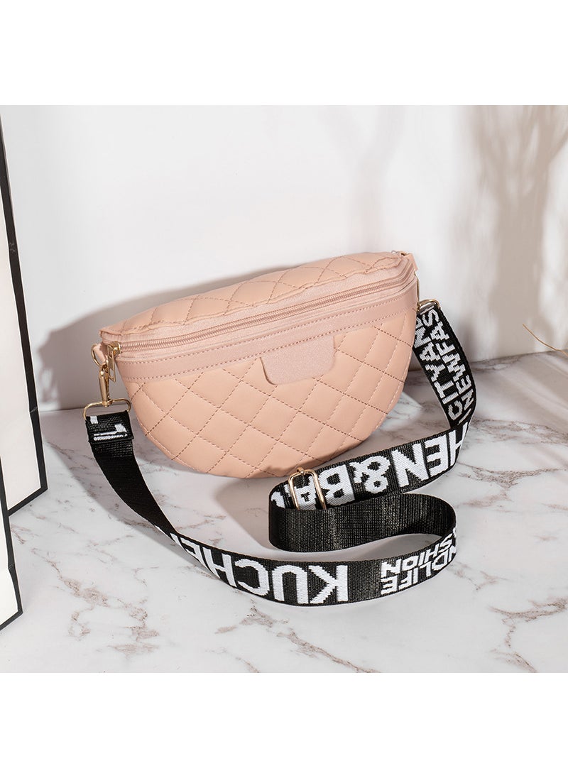 2023 Trendy Ladies Quilted Casual Sling Bag Pink