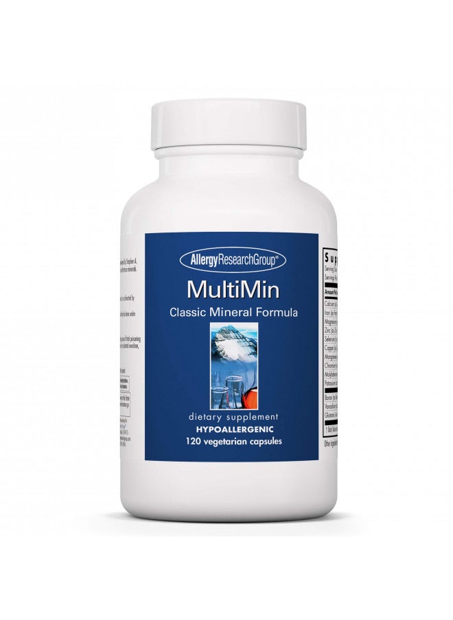 Allergy Research Group MultiMin - Multi Minerals Supplement for Men and Women, Trace Minerals, Mineral Complex, Boron, Iron, Magnesium - 120 Count