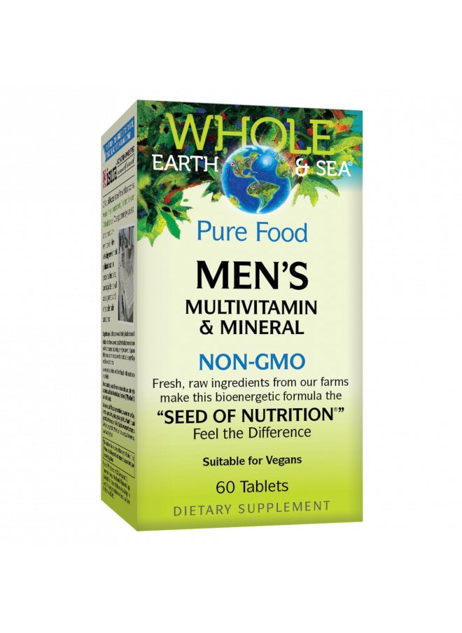 Natural Factors, Men's Multivitamin & Mineral, 1 Serving Contains Nutrition Equivalent to lb of Veggies, 60 Tablets