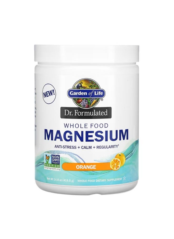 Dr. Formulated Whole Food Magnesium Powder Orange 14.8 oz 419.5 g