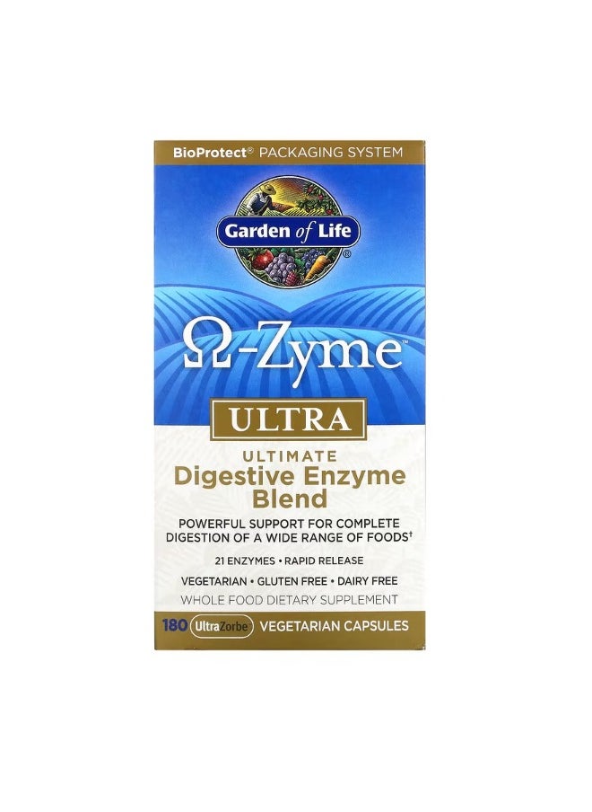 OZyme Ultra Ultimate Digestive Enzyme Blend 180 UltraZorbe Vegetarian Capsules