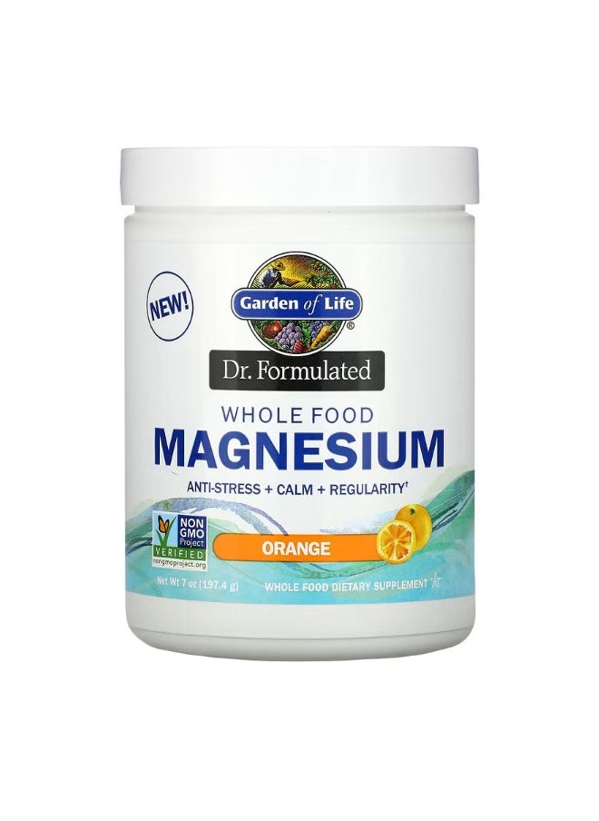 Dr. Formulated Whole Food Magnesium Powder Orange 7 oz 197.4 g