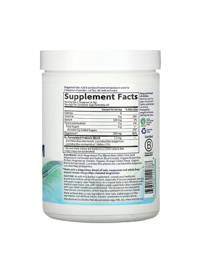 Dr. Formulated Whole Food Magnesium Powder Orange 7 oz 197.4 g