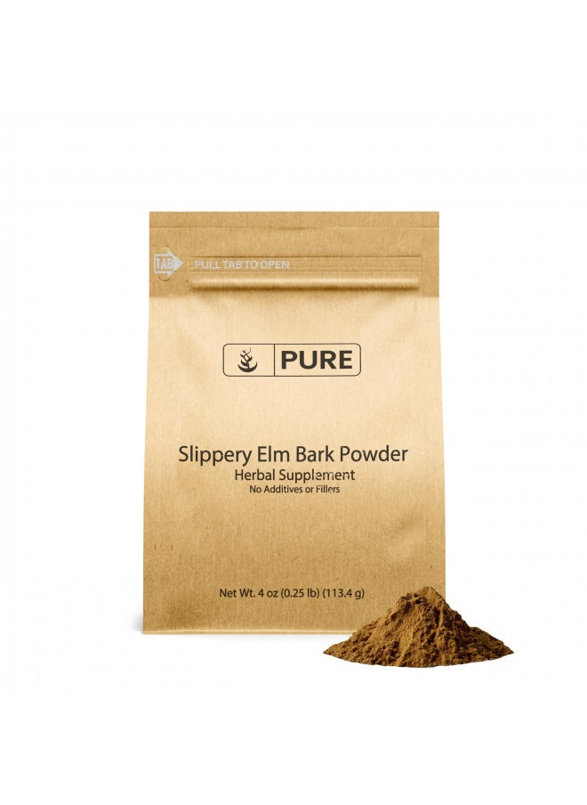 Pure Original Ingredients Slippery Elm Powder (4oz) Pure & Natural, Vegan, Gluten-Free