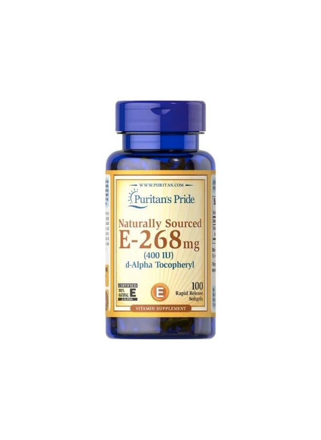 Puritan's Pride Vitamin E-400 iu Naturally Sourced-100 Count (540)