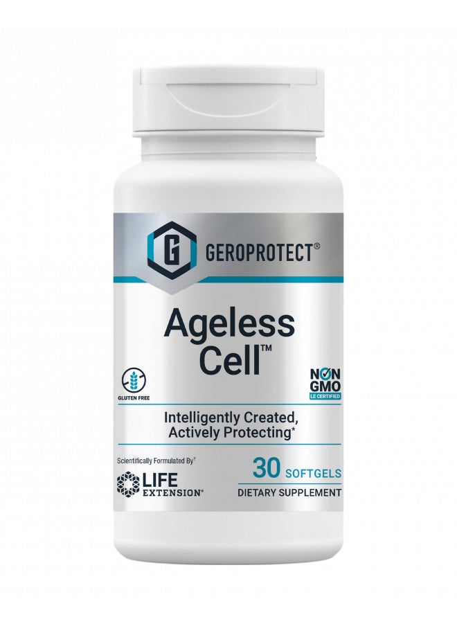 Life Extension GEROPROTECT Ageless Cell Anti-aging Cellular Rejuvenation & Energy, Promotes Youthful Cellular Metabolism, Support Organ Health - Gluten-Free, Non-GMO - 30 Softgels