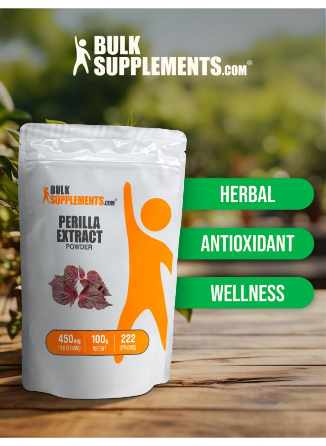 BULKSUPPLEMENTS.COM Perilla Extract Powder - Herbal Supplement, from Perilla Leaf & Seed - 450mg of Perilla Powder Extract per Serving, Gluten Free, Perilla Powder (100 Grams - 3.5 oz)