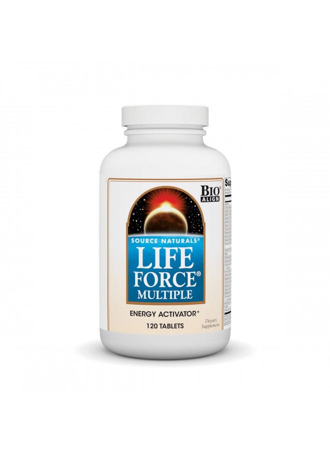 Source Naturals Life Force Multiple Daily Multivitamin High Potency Essential Vitamins, Minerals, Antioxidants & Nutrients - Energy & Immune Boost - 120 Tablets