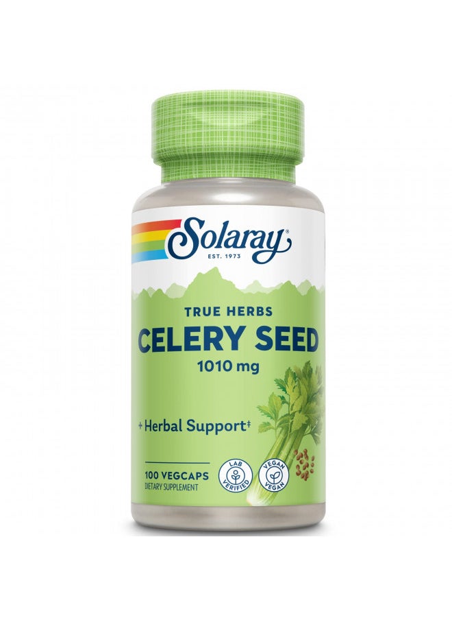 Solaray Celery Seed 1010 mg, Traditional Liver, Water Balance, and Joint Support, Whole Celery Seeds with Phytochemicals and Flavonoids, Vegan, Lab Verified, 60-Day Money-Back Guarantee, 50 Servings, 100 VegCaps