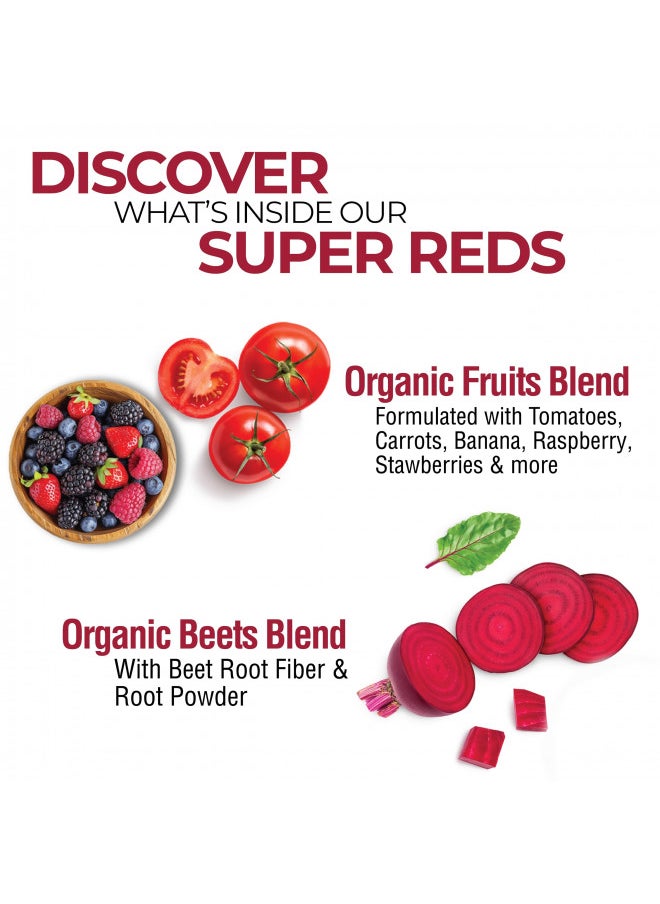 COUNTRY FARMS Super Reds, Energizing Polyphenol Superfood, 48 Super Fruits and Berries, Powerful Antioxidants and Polyphenols, Supports Energy, 20 Servings, Mixed Berry Flavor