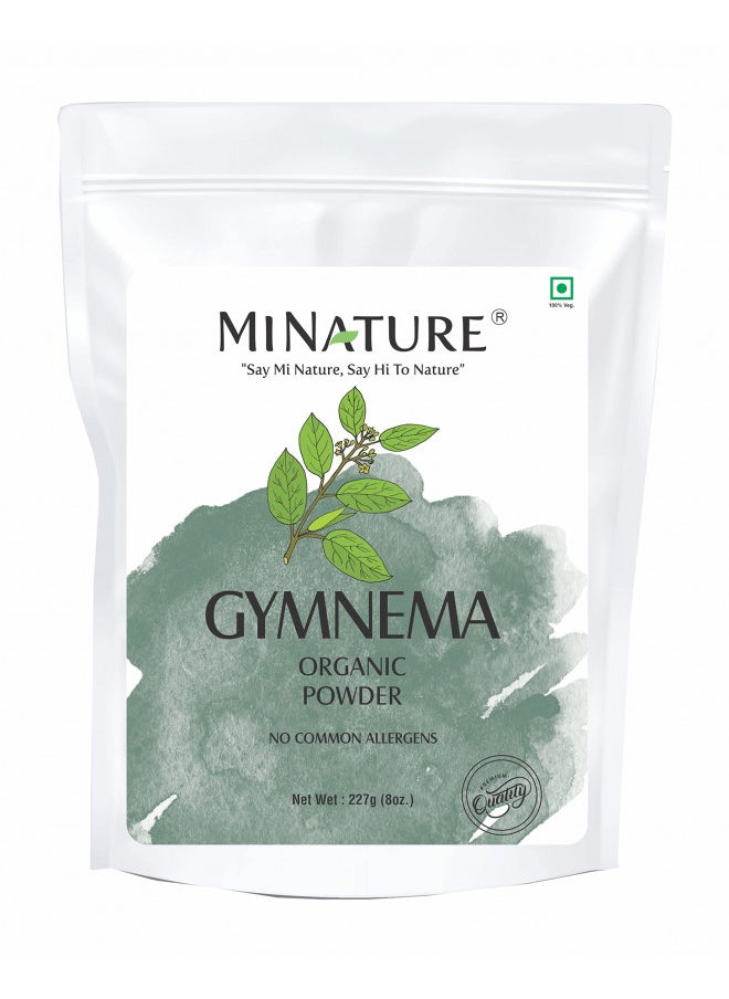 Gymnema Powder USDA Organic(Gymnema Sylvestre Leaf Powder) by mi Nature| 227g (8 oz)(0.5 lb) | Raw, Organic, Gluten Free, Non-GMO| Gurmar Powder