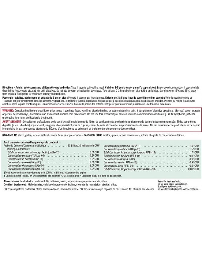 Probiotic 30 Billion-30 caps Brand: Jamieson Laboratories