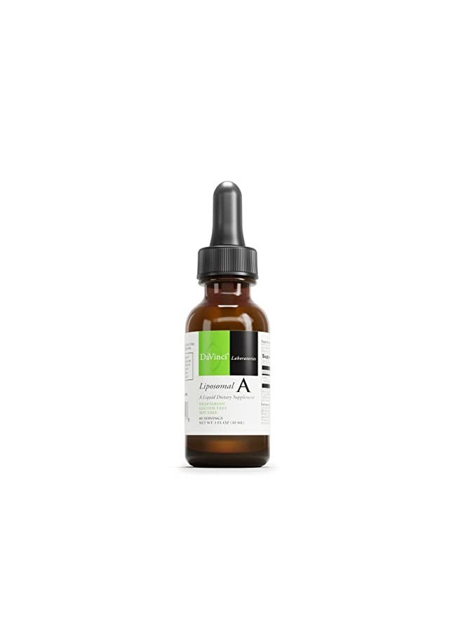 DAVINCI Labs Liposomal A - Liquid Vitamin A Supplement to Support Bone, Skin, Gut, Vision and Immune Health* - Gluten-Free - 30 ml