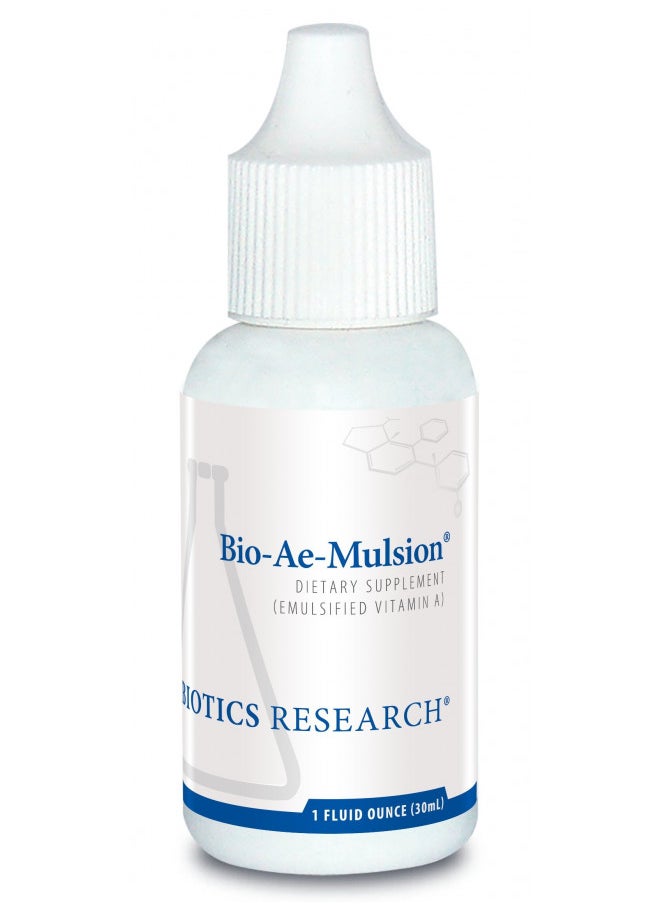 BIOTICS Research Bio Ae Mulsion IU Emulsified Vitamin A for Greater Uptake & Utilization, Concentrated Form, Promotes Immune Response, Aids in Visual Acuity, Supports Cardiovascular 1 Fluid Ounces