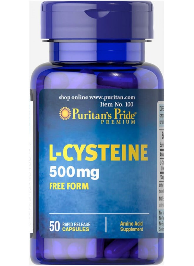 Puritan's Pride L-Cysteine 500 mg-50 Capsules