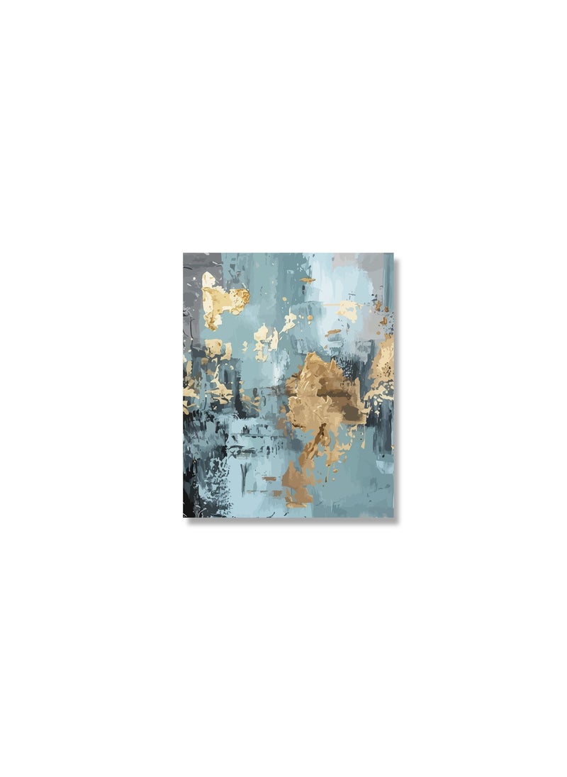 Abstract Canvas Artwork on Cotton Canvas with Wooden Stretcher – Wall Mount Friendly, Includes Hooks and Screws, Available in Sizes: 40x40, 60x40, 80x60, 80x120, 100x100, 100x150