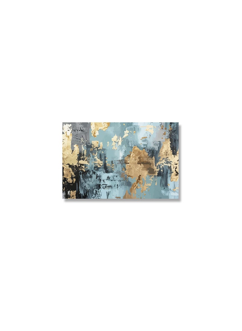 Abstract Canvas Artwork on Cotton Canvas with Wooden Stretcher – Wall Mount Friendly, Includes Hooks and Screws, Available in Sizes: 40x40, 60x40, 80x60, 80x120, 100x100, 100x150