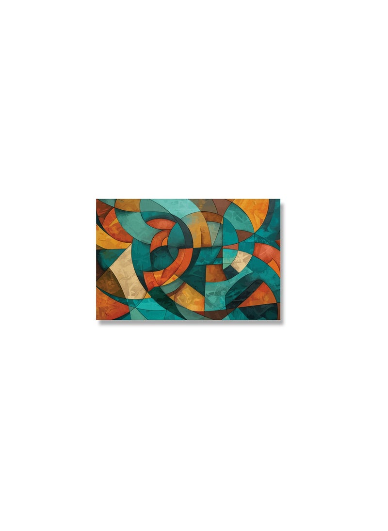 Printed Abstract Oil Painting Canvas Artwork on Cotton Canvas with Wooden Stretcher – Wall Mount Friendly, Includes Hooks and Screws, Available in Sizes: 40x40, 60x40, 80x60, 80x120, 100x100, 100x150