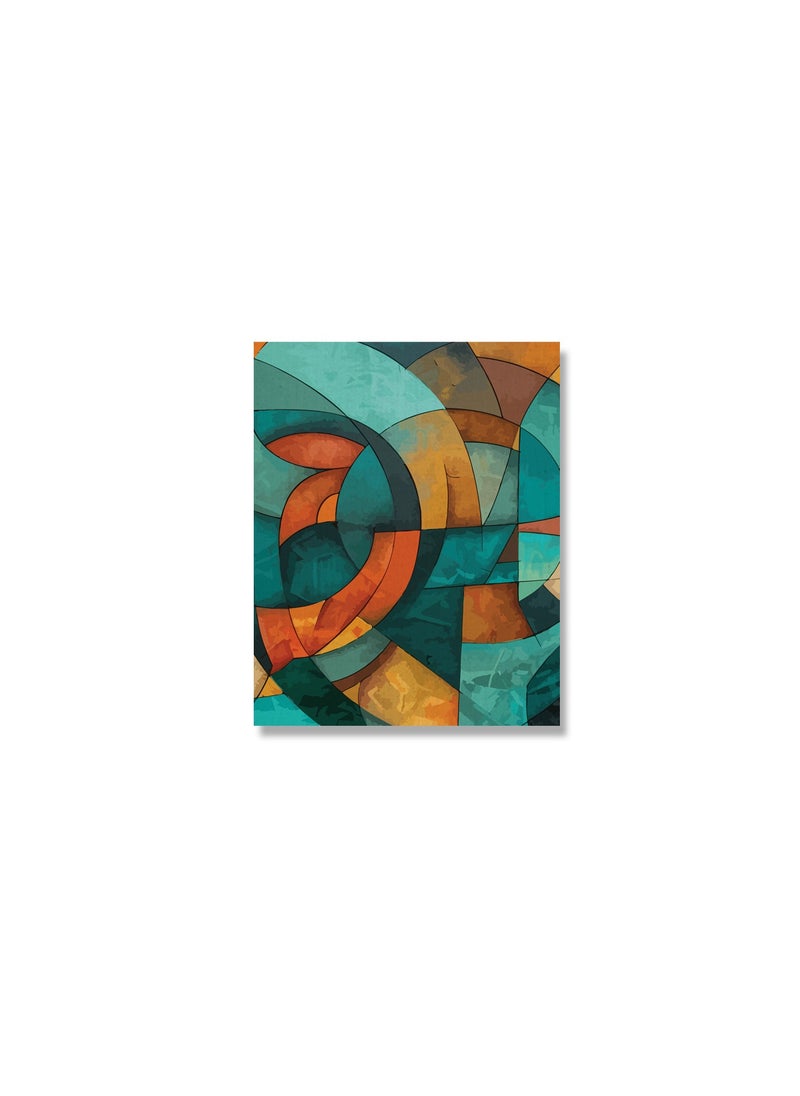 Printed Abstract Oil Painting Canvas Artwork on Cotton Canvas with Wooden Stretcher – Wall Mount Friendly, Includes Hooks and Screws, Available in Sizes: 40x40, 60x40, 80x60, 80x120, 100x100, 100x150