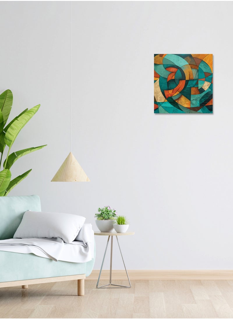 Printed Abstract Oil Painting Canvas Artwork on Cotton Canvas with Wooden Stretcher – Wall Mount Friendly, Includes Hooks and Screws, Available in Sizes: 40x40, 60x40, 80x60, 80x120, 100x100, 100x150