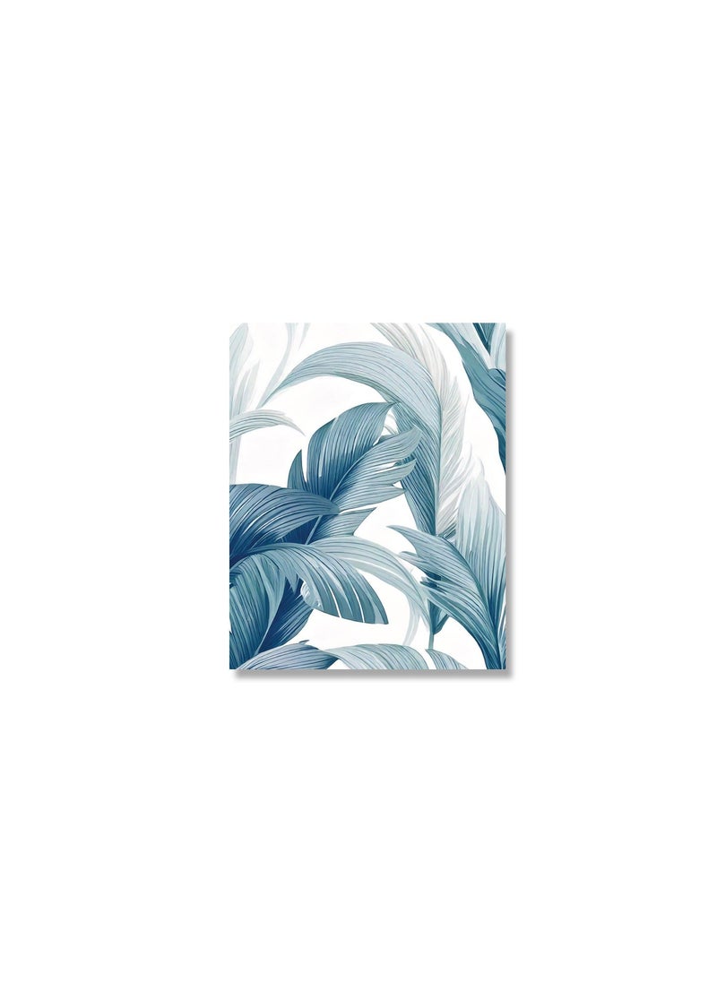 Printed Leaf Pattern Canvas Artwork on Cotton Canvas with Wooden Stretcher – Wall Mount Friendly, Includes Hooks and Screws, Available in Sizes: 40x40, 60x40, 80x60, 80x120, 100x100, 100x150