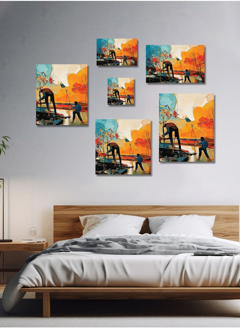 Printed Oil Painting Canvas Artwork on Cotton Canvas with Wooden Stretcher – Wall Mount Friendly, Includes Hooks and Screws, Available in Sizes: 40x40, 60x40, 80x60, 80x120, 100x100, 100x150