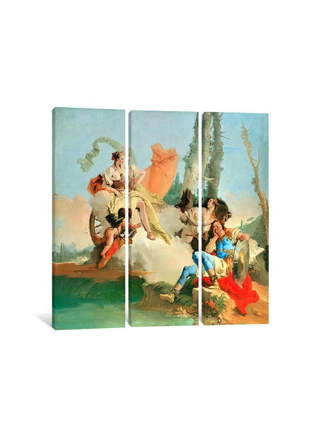 3-Piece Rinaldo Enchanted By Armida Canvas Painting Set Multicolour 150x150x3.5cm