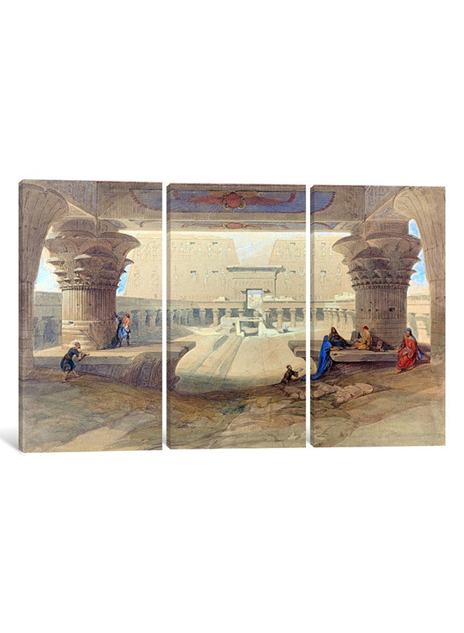 3-Piece Canvas Print Portico Of The Temple Of Edfu In Upper Egypt Wall Art Multicolour 150 x 100 x 3.5cm