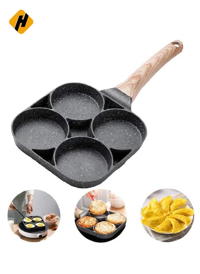 Non-Stick Frying Pan with 4 Hole Pancake Pan Fried Egg Burger Pan