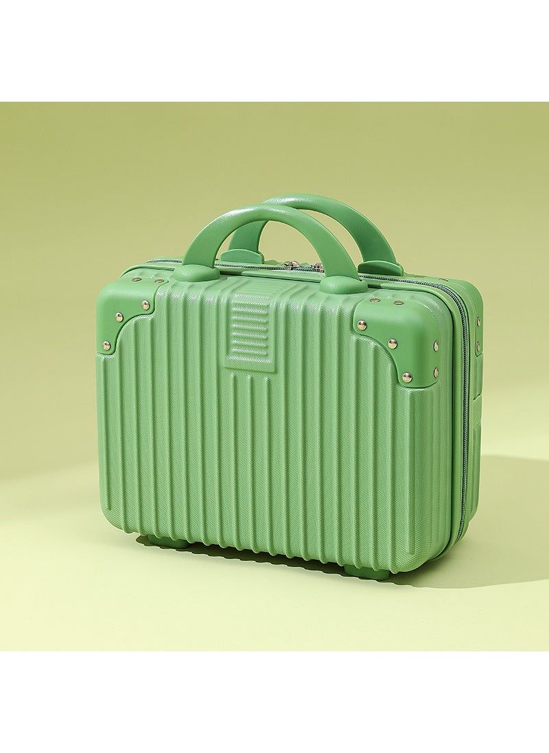 Vintage Mini Luggage Box 16in with Lock Fruit Green