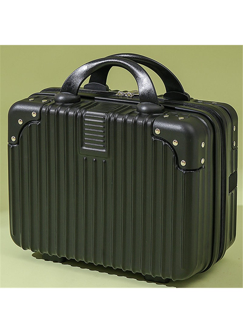 Vintage Mini Luggage Box 16in with Lock Black