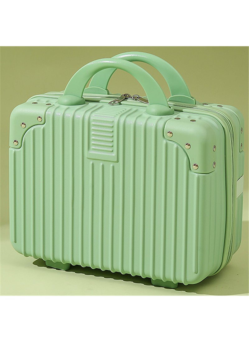 Vintage Mini Luggage Box 16in with Lock Apple Green