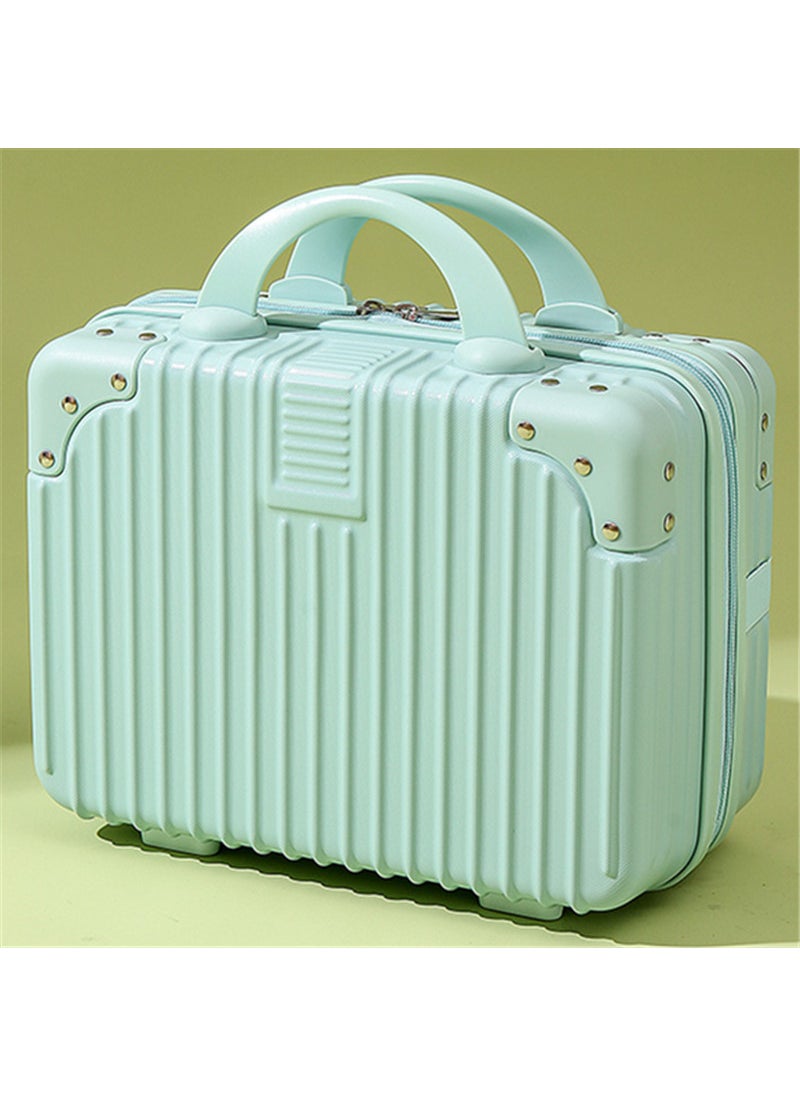 Vintage Mini Luggage Box 16in with Lock Light blue