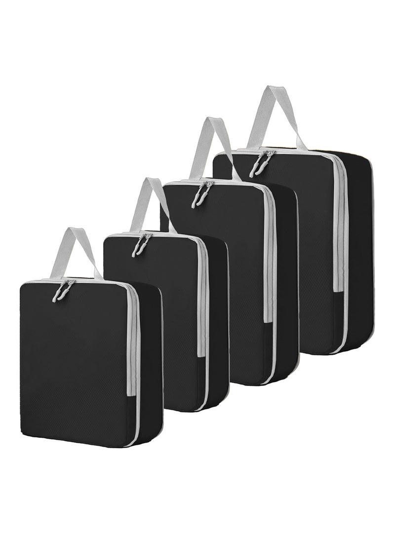 8-Piece Compression Travel Organizer Set Compression four-piece set [black]]