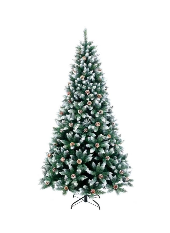 Christmas Tree with Snow Tips & Pinecone 6ft 800Tips