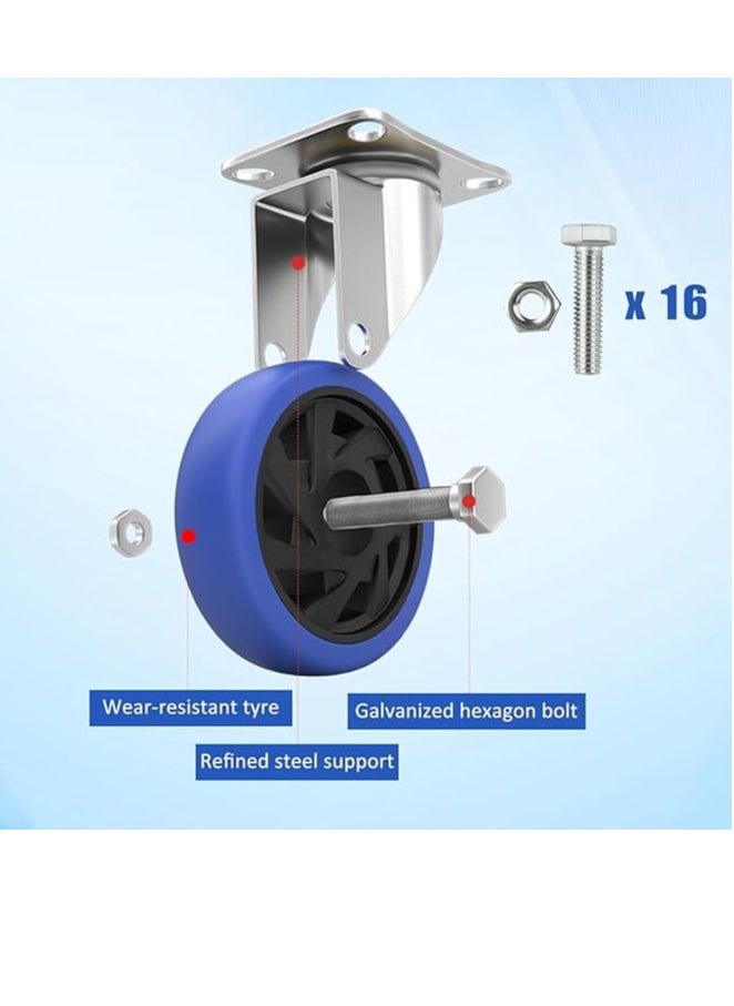 Duravel Industrial Platform Trolley with Fitting Wrench- Heavy Duty Flat trolley of 150 kg Weight Capacity - heavy duty trolley, Hand truck - Load trolley for Office, and Commercial Uses.