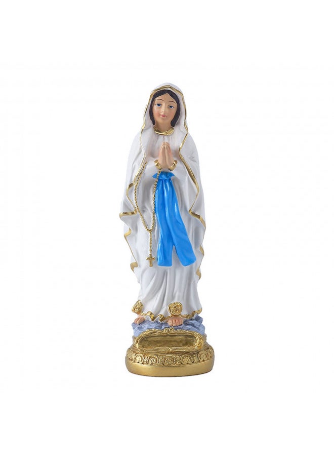 Lourdes Virgin Mary Statue, 5.7 Inch Catholic Blessed Virgin Mother Mary Statues, Catholic Gift Resin Virgin Mary Figurines, Suitable for Religious and Home Decor, Filling Indoor Space (5.7 Inch)