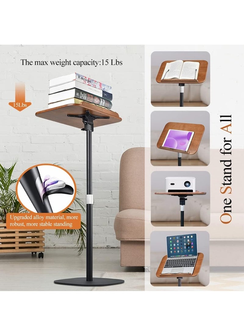 Adjustable Book Stand for Reading Standing Bible,Music Sheet Stand,  Laptop Phone Projector Recipe Tablet Stand with Page Paper Clip for Display for Sofa,Office, Meeting Room& Bedside