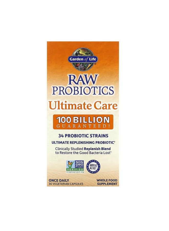 RAW Probiotics Ultimate Care 30 Vegetarian Capsules