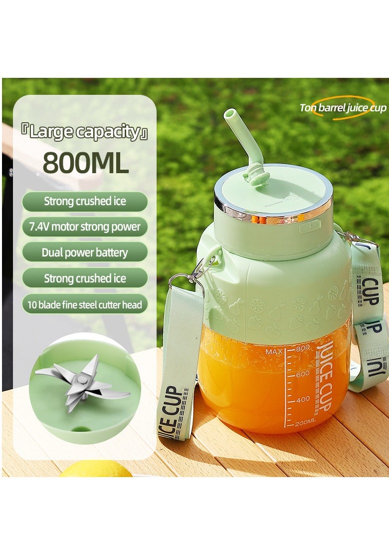 800ML Juicer Multi functional Electric Juice Cup Large Capacity Portable Blender Juice Cup Creative Gift